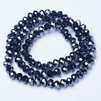 Electroplate Glass Beads Strands EGLA-A044-P1mm-A18-1