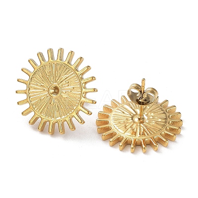 Ion Plating(IP) 304 Stainless Steel Stud Earring Findings STAS-M323-04G-1