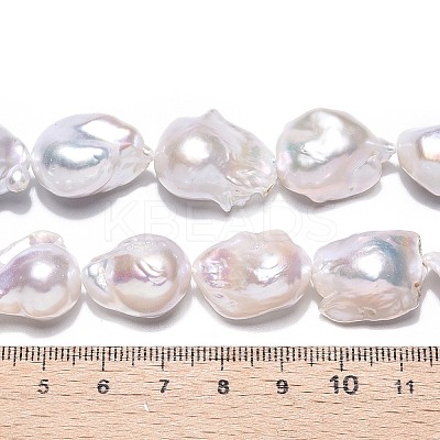 Natural Baroque Pearl Keshi Pearl Beads Strands PEAR-S019-02C-03-1