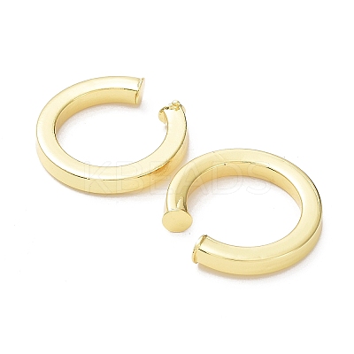 Rack Plating Brass Ring Cuff Earrings for Women EJEW-G352-06G-1