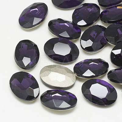 Pointed Back Glass Rhinestone Cabochons RGLA-T080-6x8mm-16-1