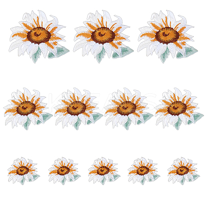 Flower Self Adhesive Computerized Embroidery Cloth Iron on/Sew on Patches PATC-GA0001-84B-1