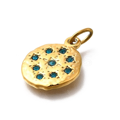 304 Stainless Steel Rhinestone Pendants STAS-R159-54G-02-1
