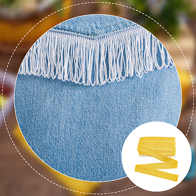 15 Yards Cotton Lace Fringe Tassel Trimmings DIY-WH0530-46B-1
