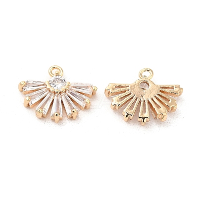 Brass with Glass Charms KK-G468-63G-1