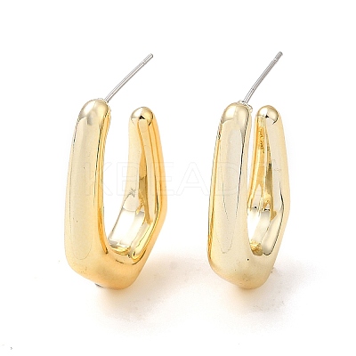 Polygon Acrylic Stud Earrings EJEW-P251-11-1