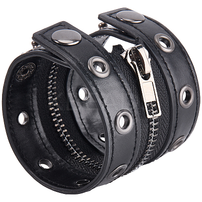 Punk PU Leather Cord Bracelets BJEW-WH20008-12C-1