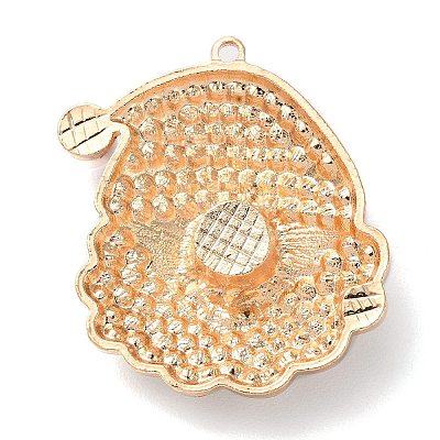 Christmas Zinc Alloy Rhinestone Pendnats PALLOY-K008-01E-KCG-1