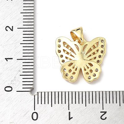 Brass Micro Pave Cubic Zirconia Charms LS-KK-Q068-09D-G-1