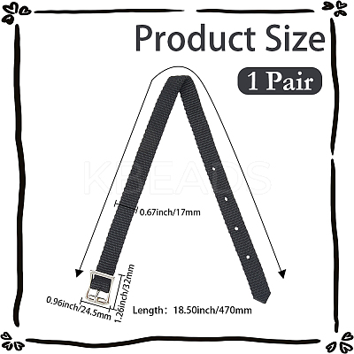 1Pair Polypropylene Spur Straps AJEW-GF0012-66-1