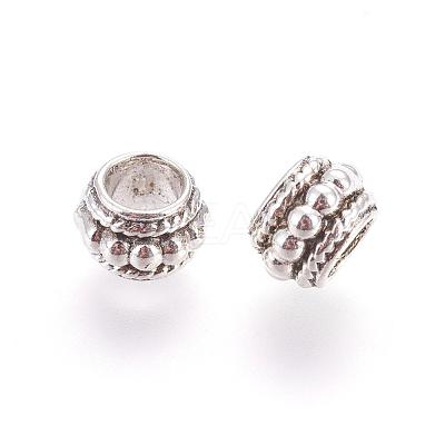 Barrel Tibetan Style Alloy Beads PALLOY-O072-ZN771-RS-1