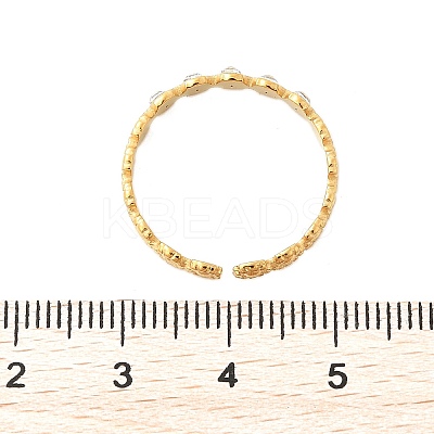 304 Stainless Steel Rhinestone Open Cuff Rings LS-RJEW-M070-02G-02-1