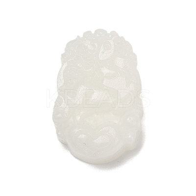 Natural White Jade Carved Pendants G-S384-01G-1