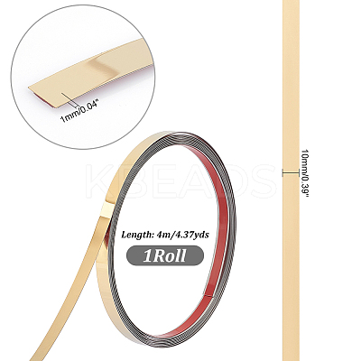 201 Stainless Steel Self-Adhesive Flexible Molding Trim FIND-WH0021-49A-G-1
