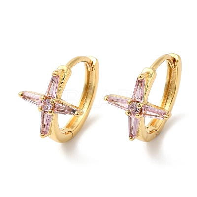 Cross Cubic Zirconia Cuff Earrings EJEW-G348-16G-03-1