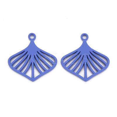 Rack Plating Spray Painted Alloy Pendants PALLOY-S132-275-NR-1