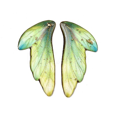2Pcs Transparent Epoxy Resin Pendants RESI-A044-05A-1