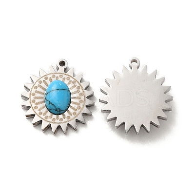 Synthetic Turquoise Pendants STAS-A080-07P-1