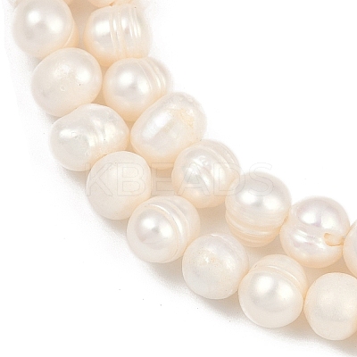 Natural Cultured Freshwater Pearl Beads Strands PEAR-I007-07Y-08A-1