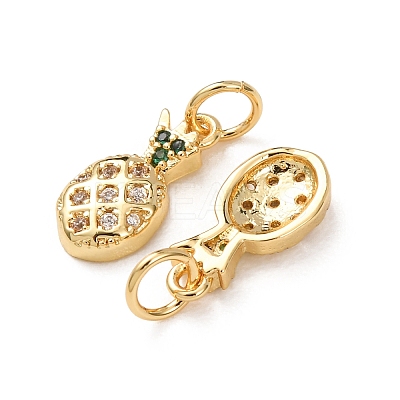 Brass Micro Pave Cubic Zirconia Charms ZIRC-I038-12G-1