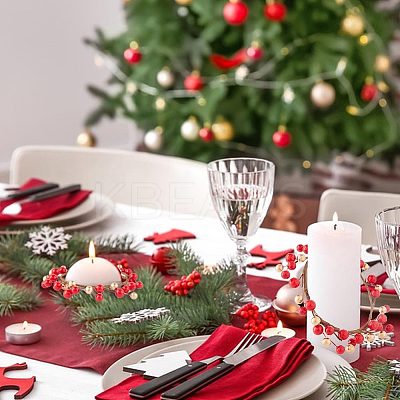Plastic Artificial Berry Candle Ring AJEW-WH0401-05-1