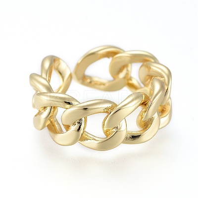 Brass Cuff Rings LS-RJEW-K232-19G-1