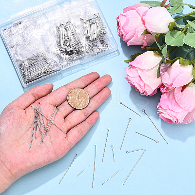 800Pcs 304 Stainless Steel Pins STAS-YW0002-82-1