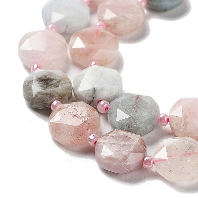 Natural Morganite Beads Strands G-NH0004-019-1