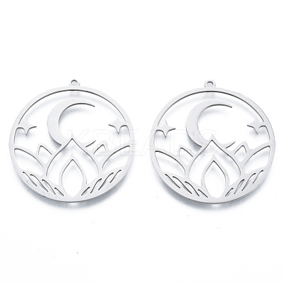 Non-Tarnish 201 Stainless Steel Pendants STAS-N090-LA958-1-1