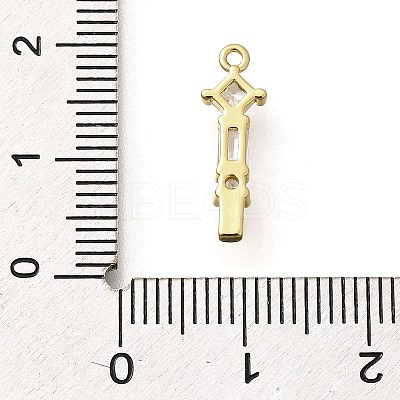 Brass Micro Pave Cubic Zirconia Pendants KK-M310-01G-09-1
