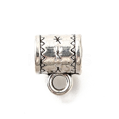 Tibetan Style Alloy Tube Bails TIBE-L008-13AS-1