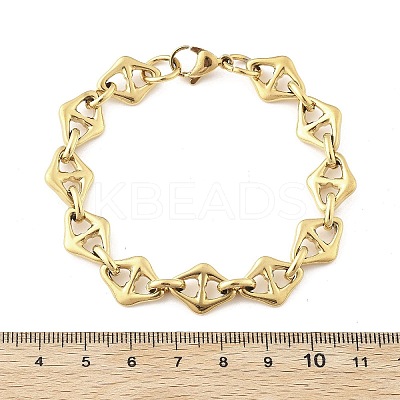304 Stainless Steel Mariner Link Chain Bracelets for Women BJEW-F488-02G-1