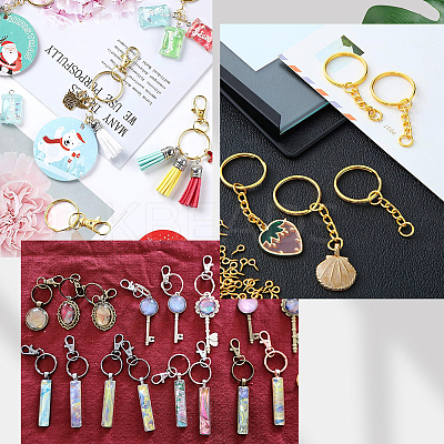 DIY Keychian Jewelry Making Finding Kits DIY-SP0003-23-1