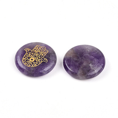 Natural Amethyst Cabochons G-N345-06C-1