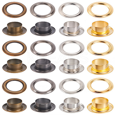 200 Sets 4 Colors Iron Grommet Eyelet Findings SCRA-GF0001-10A-01-1