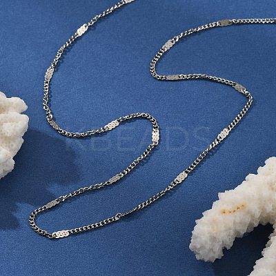 2MM 304 Stainless Steel Curb Chain Necklaces NJEW-T016-13P-1