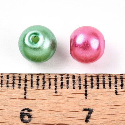 Baking Paint Pearlized Glass Pearl Beads X1-HY-Q003-6mm-M01-1
