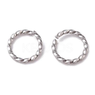 Tarnish Resistant 304 Stainless Steel Open Jump Rings X-STAS-F191-12P-B-1