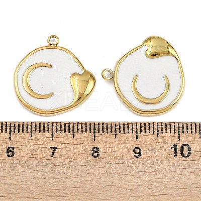 304 Stainless Steel with Enamel Pendants STAS-Z166-19G-03-1