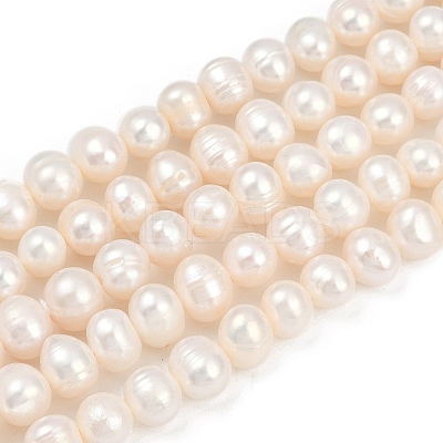 Natural Cultured Freshwater Pearl Beads Strands PEAR-I007-07X-06A-1