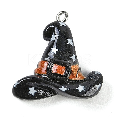 Halloween Theme Resin Pendants RESI-M046-01M-01-1