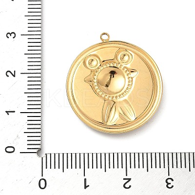 304 Stainless Steel Epoxy Resin with Natural Shell and Sequins Inside Pendants STAS-L026-17G-F04-1