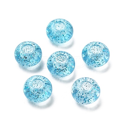Transparent Acrylic European Beads TACR-P009-A01-02-1