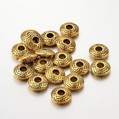 Tibetan Style Alloy Spacer Beads X-TIBEB-R011-AG-FF-1