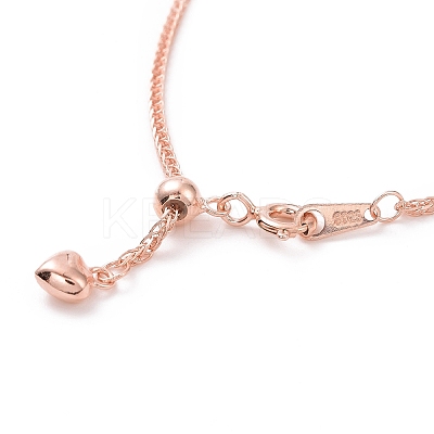 925 Sterling Silver Wheat Chains Necklace for Women STER-I021-02A-RG-1