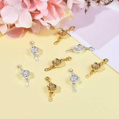 10 Sets 2 Colors Zinc Alloy Magnetic Clasps PALLOY-CJ0001-139-1