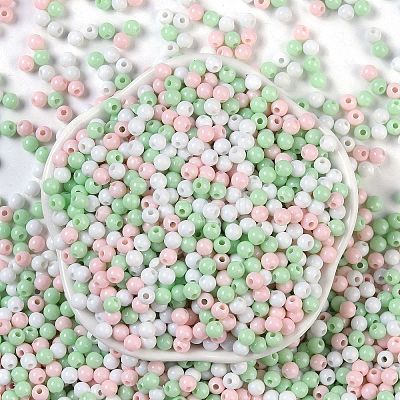 Opaque Acrylic Beads OACR-H118-07B-12-1