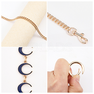 Alloy Curb Chain Bag Handles FIND-WH0120-77D-1