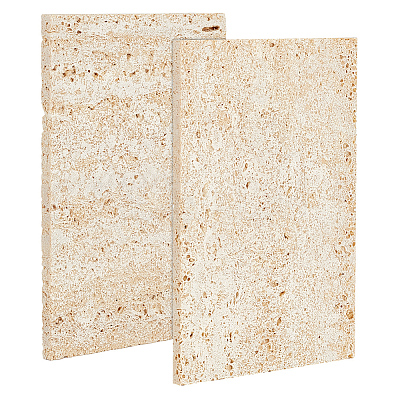 Retro Natural Marble Display Plate DJEW-WH0015-95-1