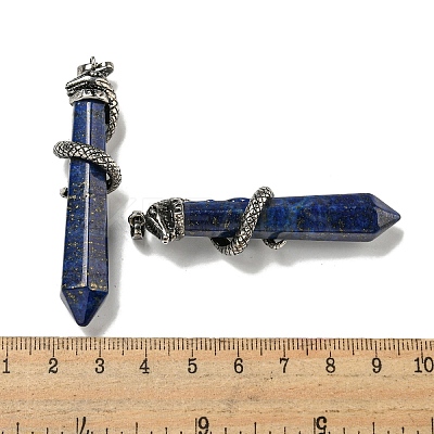 Dyed Natural Lapis Lazuli Pointed Big Pendants G-F766-07AS-04-1